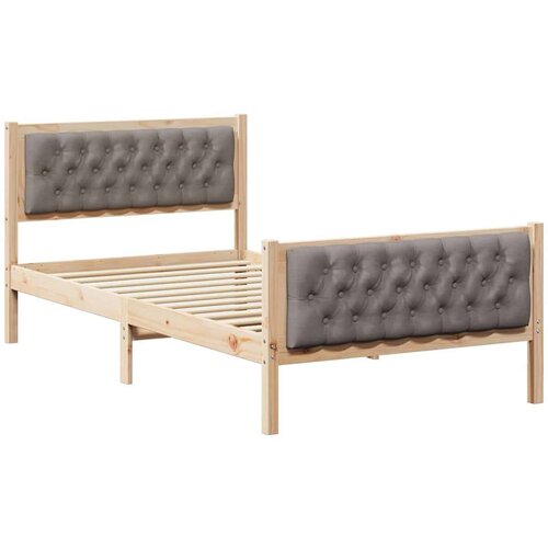  Okvir za krevet Sivo-smeđa 100 x 200 cm tkanina Slike