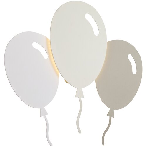 QAZQA Kinder wandlamp wit met beige incl. LED 3-staps dimbaar - Balloon Slike