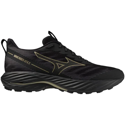 Mizuno Wave Rider GTX 2, moške športne superge, Black/Golden/Quiet Shade - 46, (21506125)