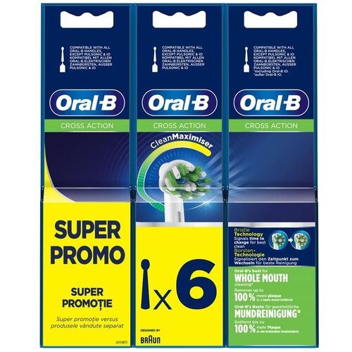 Oral-b Cross Action nastavak za električnu četkicu, 6kom Cene