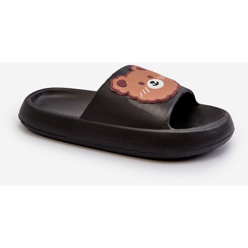 FK1 Children's Lightweight Slippers With Bear Black Lindeheta Cijene