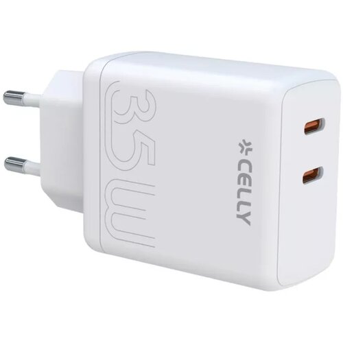 Celly ProPower Home Charger of 35W with 2 USB C Connectors Slike