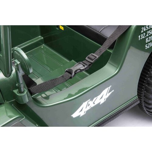 Lean Toys Otro&amp;scaron;ki električni avto USA ARMY 4X4 Enosed 12V Zelena Slike