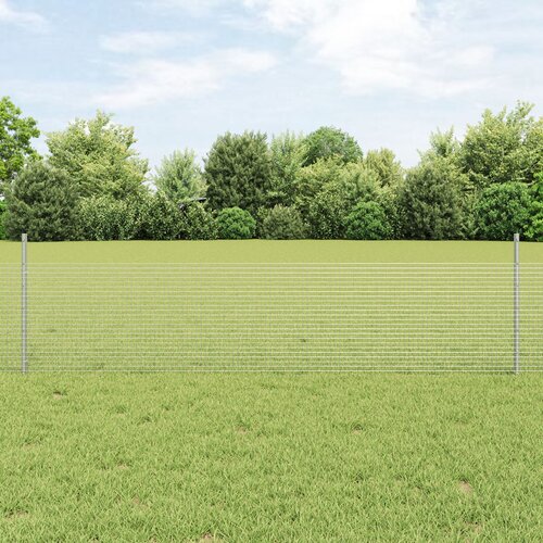 VidaXL Varjena žična ograja s 5 paneli siva 0.5x100 m jeklo Slike