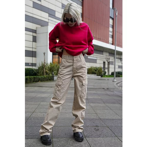 Madmext Pants - Beige - Relaxed