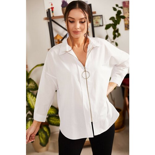 armonika Shirt - White - Regular fit Cene