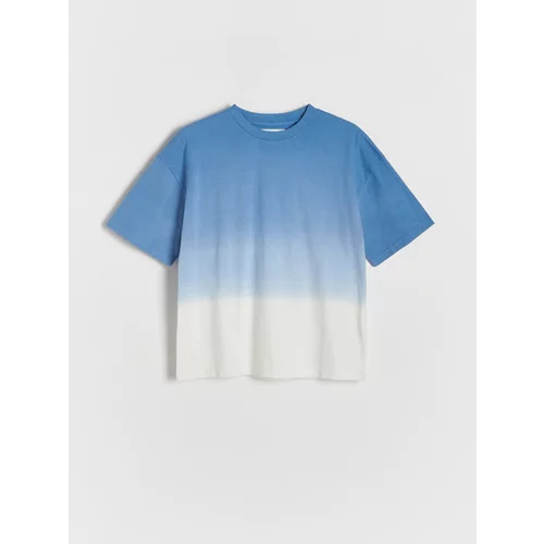 Reserved - Predimenzionirana pamučna majica kratkih rukava - mornarsko plava