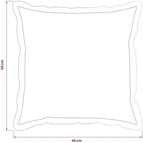  Presvlaka za jastuk 12 kom. HOUTEN Krem 45 x 45 cm - Dizajn s paspulom Krem 45 x 45 cm Slike