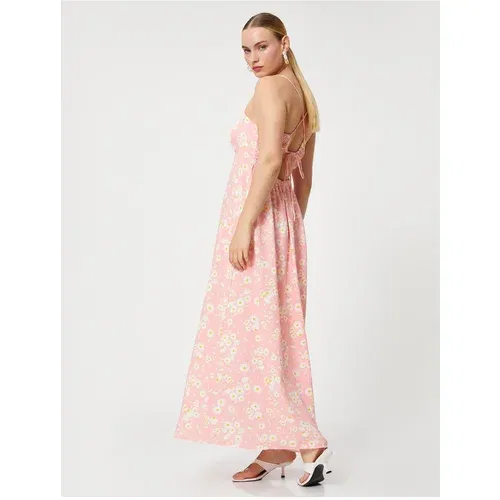 Koton Rachel Araz X Cotton - Daisy Strappy Linen Blend Long Dress