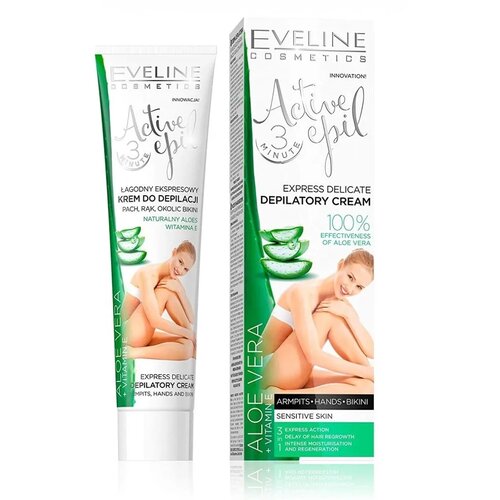 Eveline Cosmetics Eveline Krema za depilaciju Aloe Vera, 3 in 1, 125 ml Slike