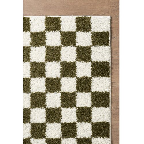 ESTE Temno zelena/kremno bela preproga 80x150 cm Grida &amp;ndash; Slike