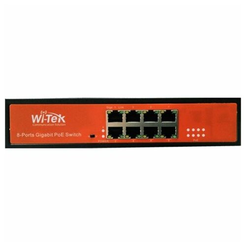 Wi-tek WI-PS308G 8GE PoE 120W 48V 802.3af/at svič Slike