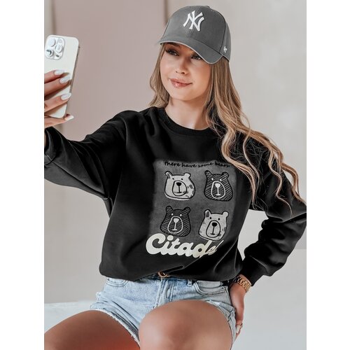 DStreet Bluza damska oversize z misiami MISOBEARS czarna Slike