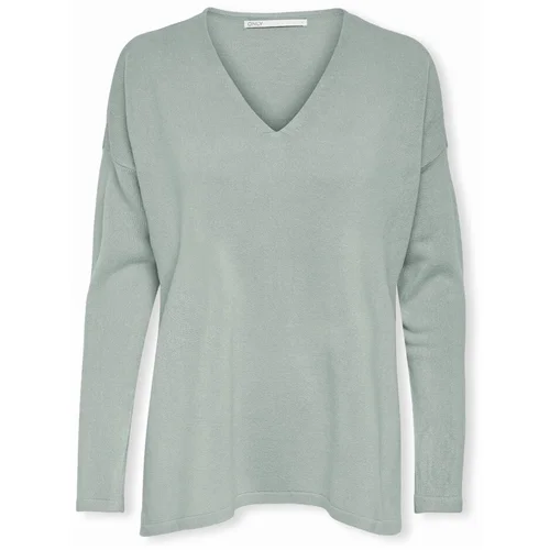 Only Amalia Knit L/S - Aqua Gray Zelena