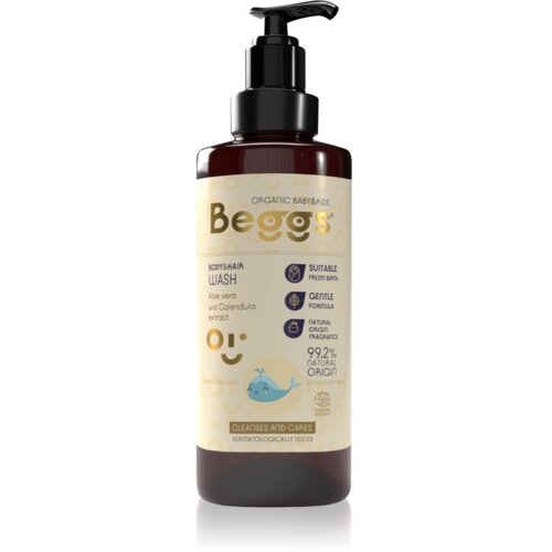 Beggs Organic Baby & Kids Body & Hair Wash gel za prhanje za telo in lase za otroke od rojstva 200 ml Cene