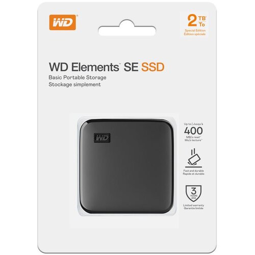 Western Digital 2TB ELEMENTS SSD SE, USB 3.0 WDBAYN0020BBK-WESN Slike