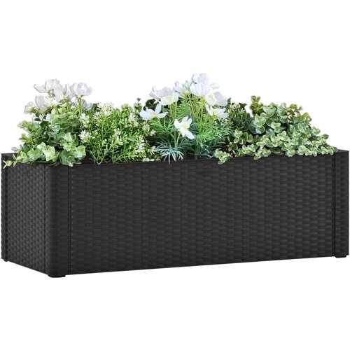 VidaXL Povi&amp;scaron;ena vrtna gredica samozalijevanje antracit 100x43x33 cm Slike