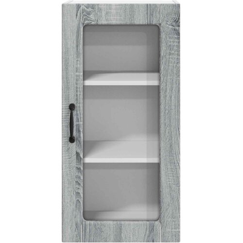  Zidni stakleni ormarić Lucca 2 pcs Siva sonoma 40 x 31 x 80 cm Slike