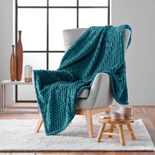 Douceur d int&amp;eacute;rieur Modra odeja iz mikroflanele 125x150 cm Mini Frosty &amp;ndash; Slike