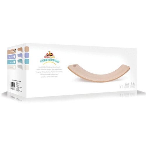Kinderfeets lesena ravnotežna deska kinderboard white wash Slike