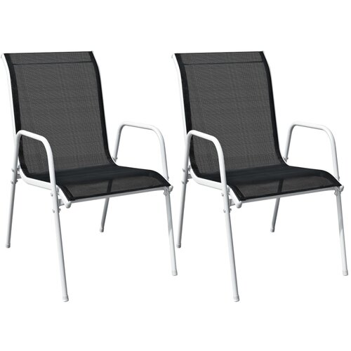  3-dijelni bistro set čelični crni Slike