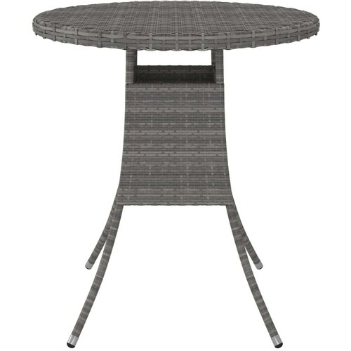 VidaXL Vrtni stol sivi 70 x 70 x 73 cm od poliratana Slike