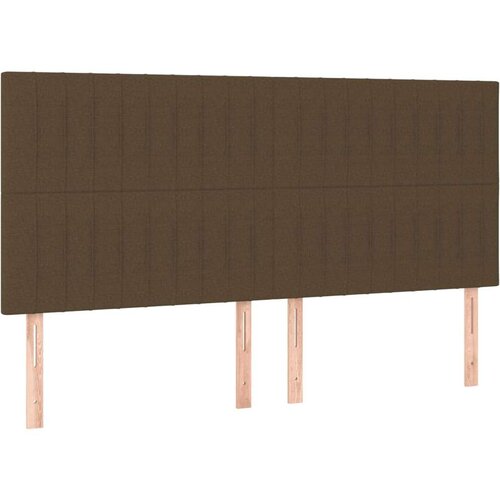  Krevet s oprugama i madracem tamnosmeđi 160x200 cm tkanina Slike