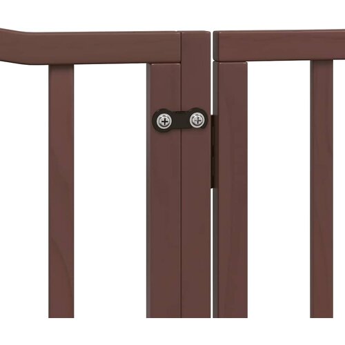  Vrata za pse s vrata&amp;scaron;cima 8 panela sklopiva 640 cm drvo topole Smeđa 80 x 90 x 2 cm Slike