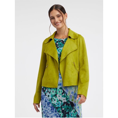 Orsay Light Green Women's Light Suede Lightweight Jacket - Women Slike