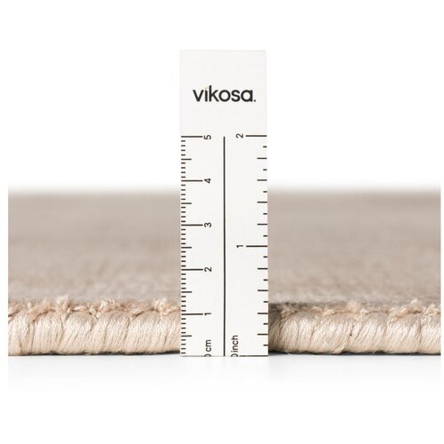 Vikosa Bež ročno tkana viskozna okrogla preproga &amp;oslash; 120 cm Noemi &amp;ndash; Slike