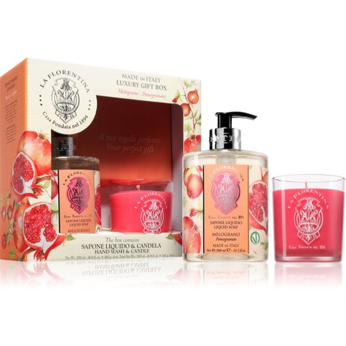 La Florentina Pomegranate Hand Wash and Candle darilni set Cene
