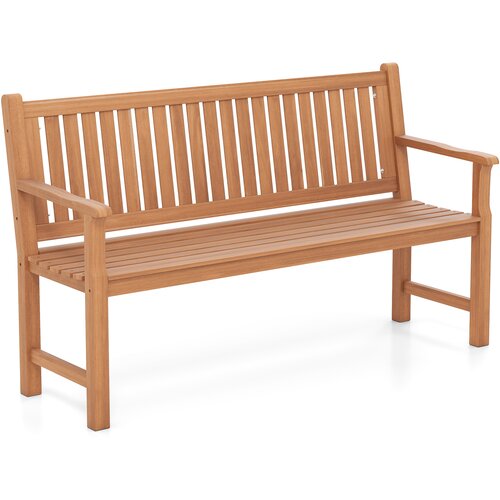Costway Lesena vrtna klop z naslonjalom 150 x 53,5 x 89 cm, (5000285197) Cene