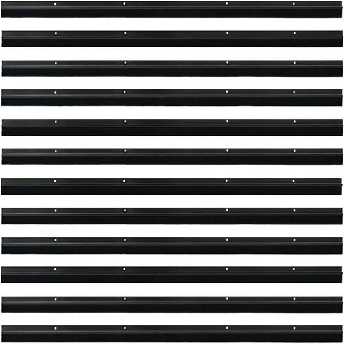  Držač četke za vrata 12 pcs Crna 100 cm Aluminijski legura Slike