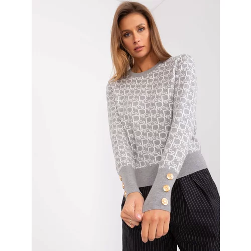 Fashion Hunters Off-white classic sweater with viscose