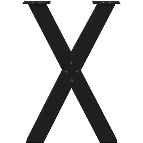 VidaXL Noge blagovaonski stol X-oblika 2 kom crne 60x(72-73) cm čelik Slike