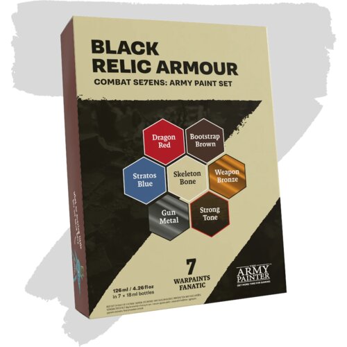 The Army Painter Combat Se7ens: Black Relic Armour - 1 set Slike
