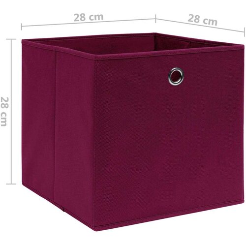VidaXL Kutije za pohranu od netkane tkanine 4 kom 28x28x28 cm crvene Slike