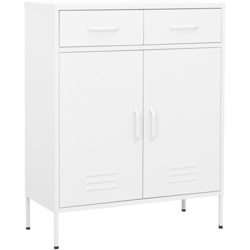 vidaXL omara za shranjevanje bela 80x35x101,5 cm jeklo Cene