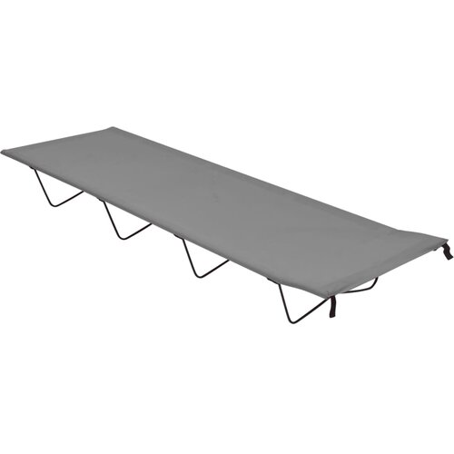 VidaXL Kamp postelja 180x60x19 cm oksford blago in jeklo siva Slike
