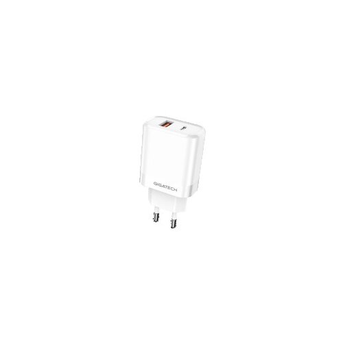Univerzalni punjač Gigatech, NXC251, USB i C izlaz, 25W, bijeli Slike
