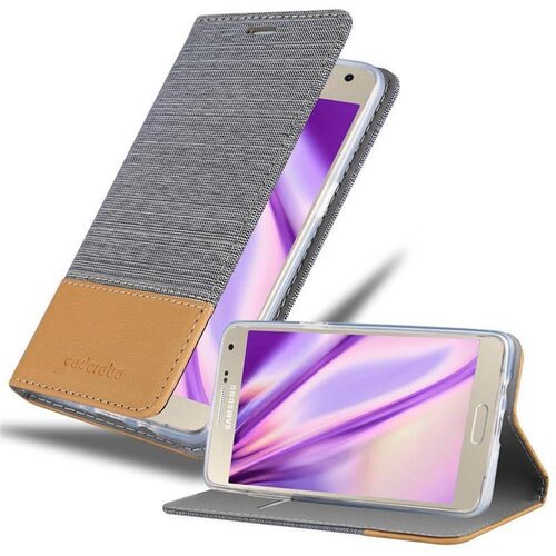 Cadorabo Ohi&amp;scaron;je, združljiv s Samsungom v svetlo sivo rjavi barvi - za&amp;scaron;čitni pokrov z magnetnim zapiranjem, stoječo funkcijo in režo za kartico, (20567535) Slike