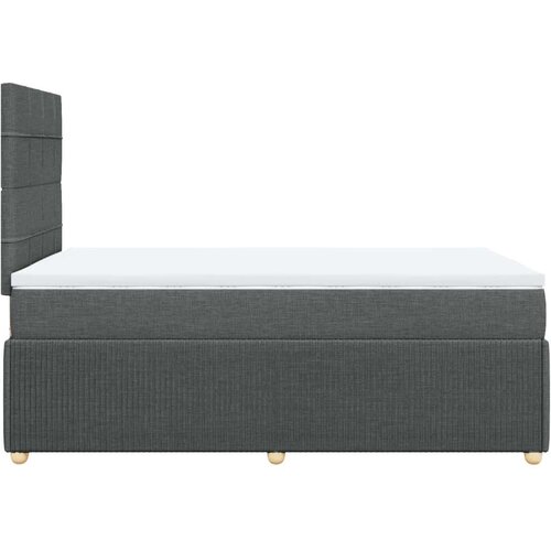 vidaXL Box spring postelja z vzmetnico temno siva 120x190 cm blago Cene