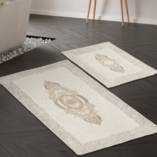 Hanah home Set od 2 tepiha za kupatilo, krem ​​boje Cene