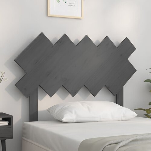 vidaXL Uzglavlje za krevet sivi 104x3x80,5 cm od masivne borovine Cijene