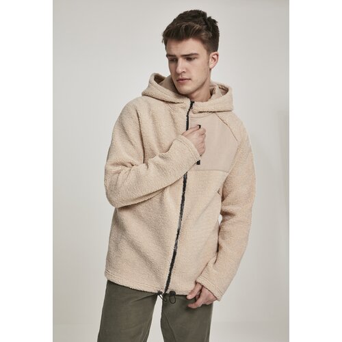 Urban Classics Hooded Sherpa Zip Jacket darksand Cene