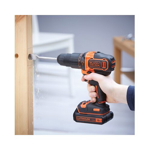 Black &amp;amp; Decker BDCHD18K akumulatorska bu&amp;scaron;ilica/izvijač, 2 brzine, kofer (18 V, 1,5 Ah) Slike