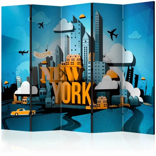  Paravan u 5 dijelova - New York - welcome II [Room Dividers] 225x172