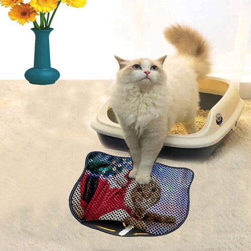 WALLXPERT Kdkafa0175 multicolor cat litter mat Cene