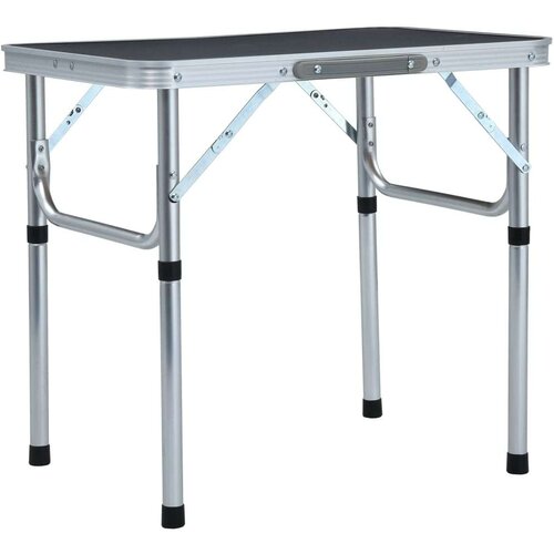  stol za kampiranje sivi aluminijski 60 x 45 cm Slike