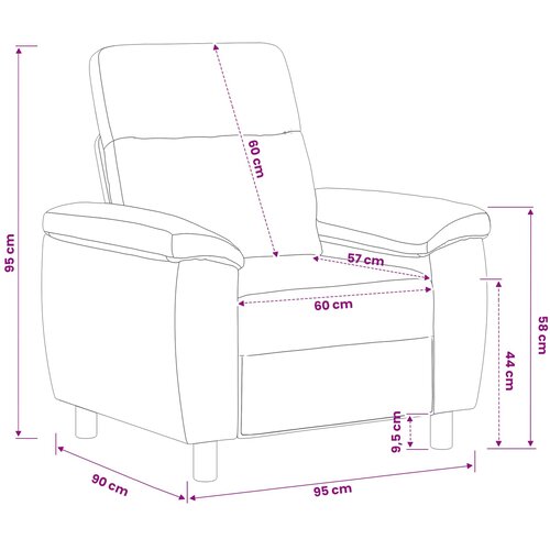 SOFA Tamnozelena 95 x 90 x 95 cm Tkanina Slike